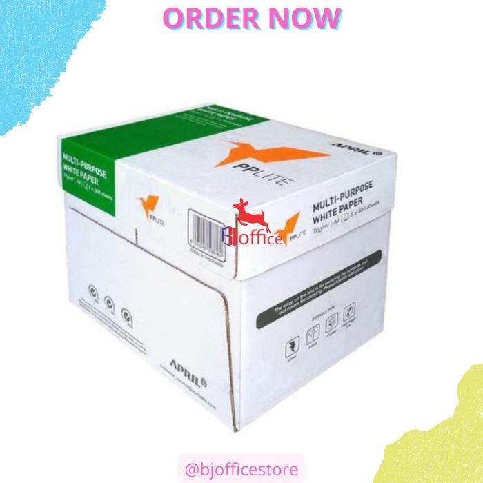 

PP LITE KERTAS HVS 75 GSM A4 PER BOX ISI 5 RIM