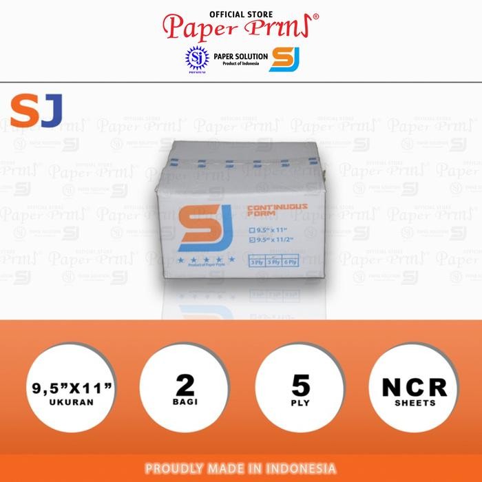 

SJ Orange Kertas Continuous Form 5PLY NCR PRS 9,5" x 11"/2 (Bagi 2)
