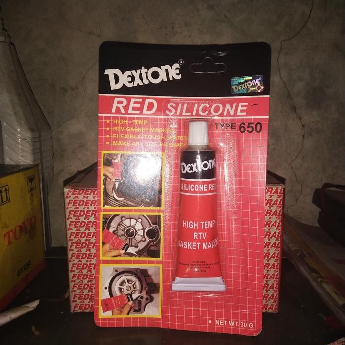 

Stok Baru Lem Tahan Panas Dextone Lem Silikon Silicone Red Type 650