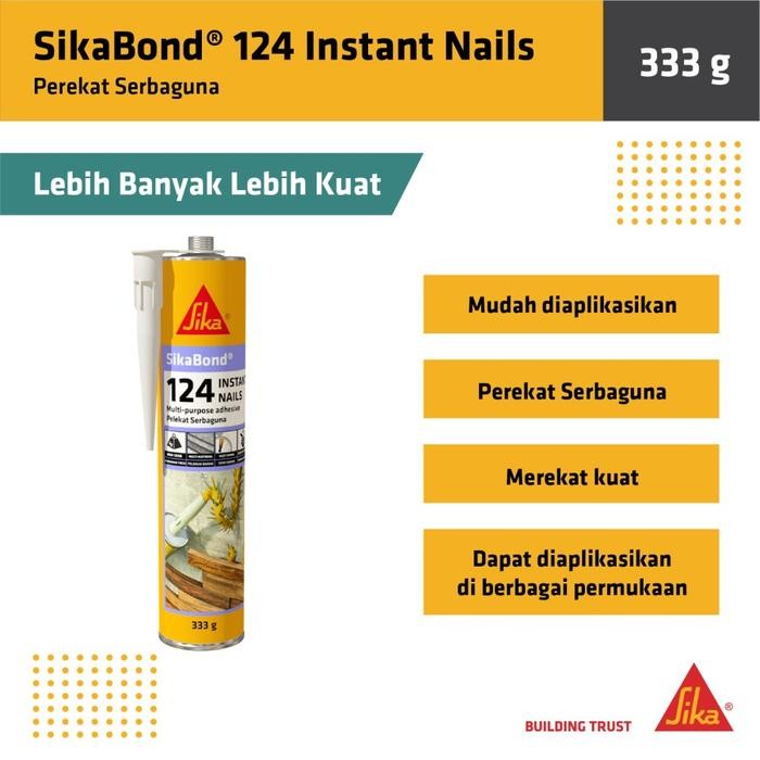 

Stok Baru Sika bond 124 Instant Nails Perekat Lem Kayu Panel Dinding Serbaguna
