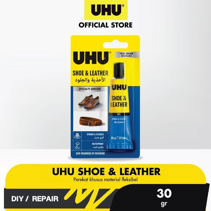 

Stok Baru UHU Shoe & Leather Lem Khusus untuk Sepatu & Bahan Kulit 30 gr