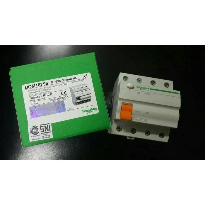 Paling Berkualitas Schneider Rccb/Elcb 4Pole 63A/Elcb 4P63A 300Ma Schneider