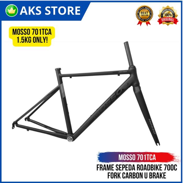 ORIGINAL Frame + Fork Carbon Balap Roadbike Mosso 701TCA Alloy 700C READY STOCK