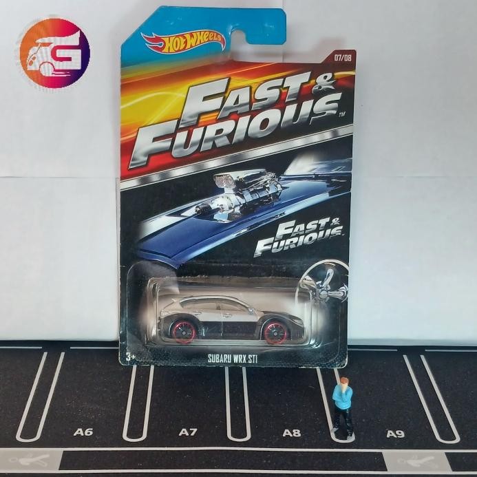 Hot Wheels Fast Furious Subaru WRX STI Black Silver - Hotwheels