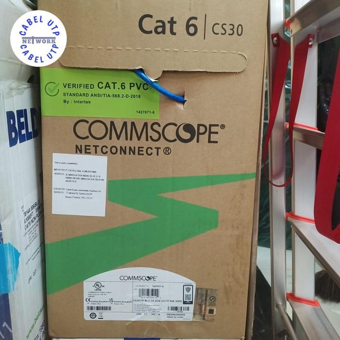 SALE  COMMSCOPE AMP KABEL UTP CAT.6 4PAIR 24AWG ORIGINAL COMMSCOPE @50 METER READYY