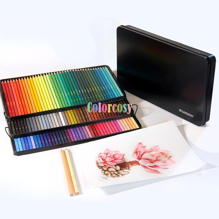 

Brutfuner Tin Box Kaleng 72 / 120 / 180 Colors Professional Oil Color Square Pencils Set Pencil