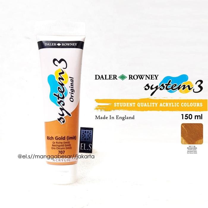 

Daler Rowney System 3 Rich Gold Imit ( Cat Akrilik ) 150 Ml