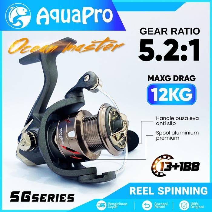 Exori Fishing - Reel Pancing Spinning Series Sg1500-2500 Gear Ratio 5.2:1 13Bb Ball Bearings Big