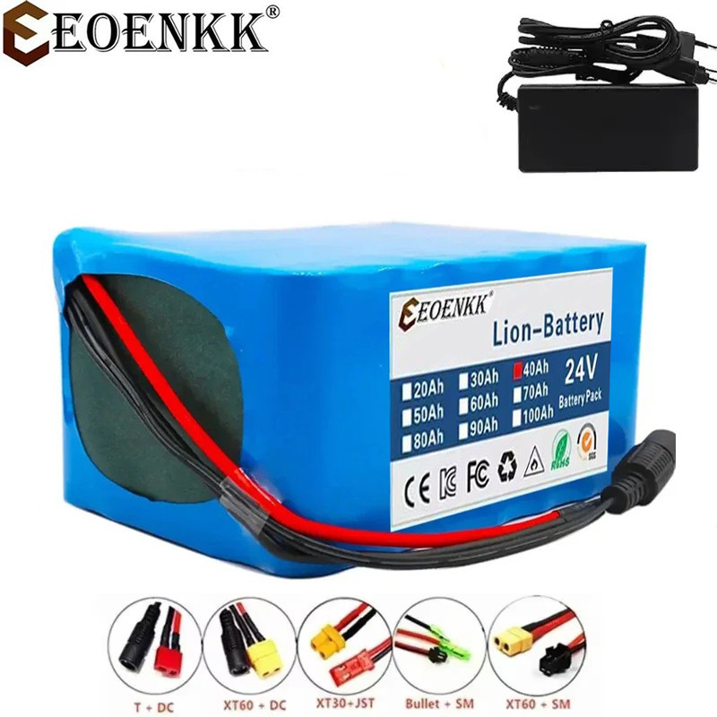 New lithium Ion Battery 24V 6s4p 30ah High Power Battery 500W BMS 25.2V 40000mAh Power Battery