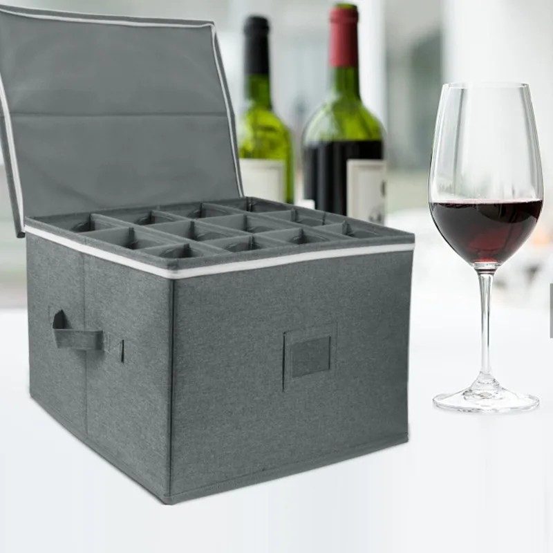 BARU Wine glass storage box Wine glass storage box with divider Wine box