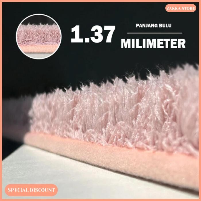Zakka Keset Bulu Jumbo Kamar Tidur / Keset Kaki Lembut Mikroserat / Keset Tebal *