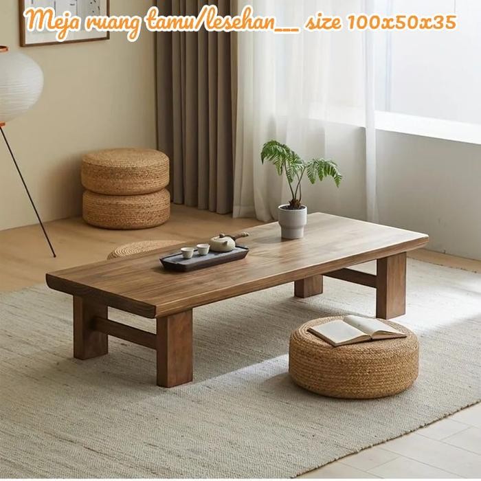 meja ruang tamu meja lesehan meja kopi Furniture Kayu *