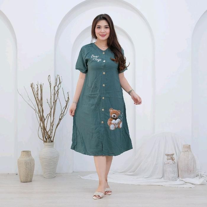 Daster Remaja Pressbody Karakter Viral Kekinian Rayon Tebal - Wanita - Pendek, Dress, Dewasa, Tidur,