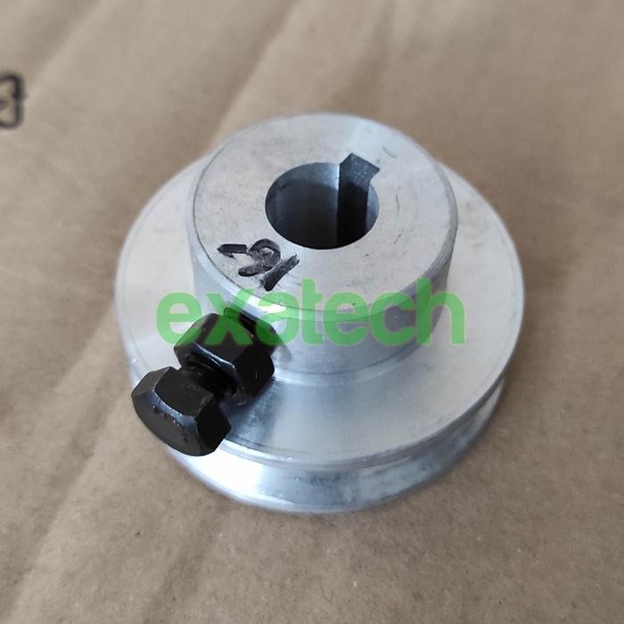 Pulley A1 pully dinamo 0.5 diameter 3 inch as 16 mm poly alumunium *