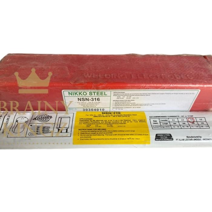 Kawat Las Stainless Nsn 316 2.6Mm E316 Nikko Steel Nsn316 2,6Mm (1 Kg)