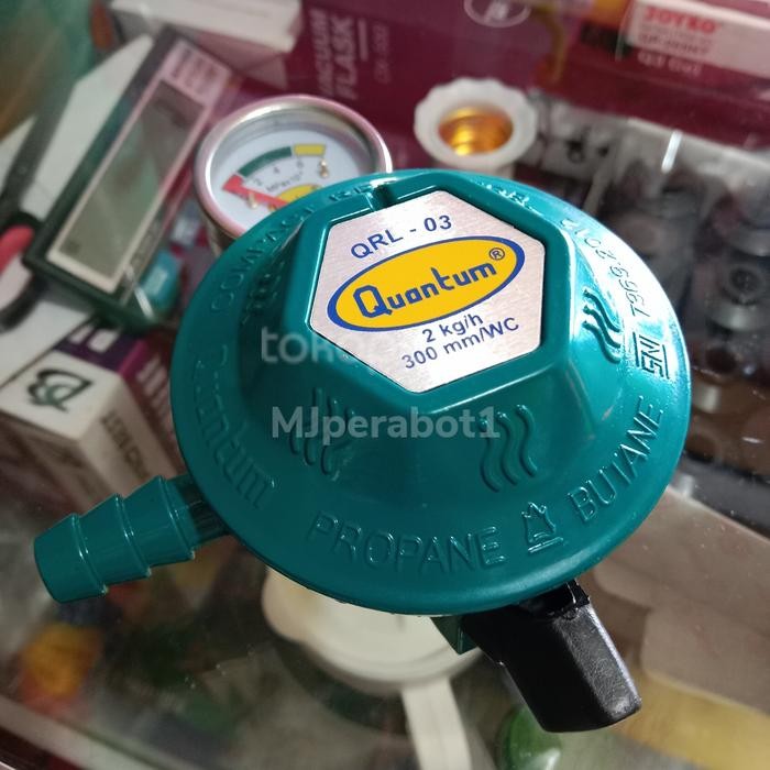 Regulator Kompor Gas Quantum Qrl03 + Meter Original