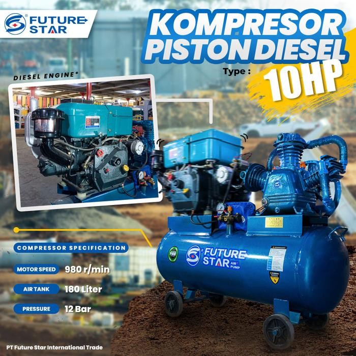 Kompresor Angin 10 HP Engine Diesel Future Star