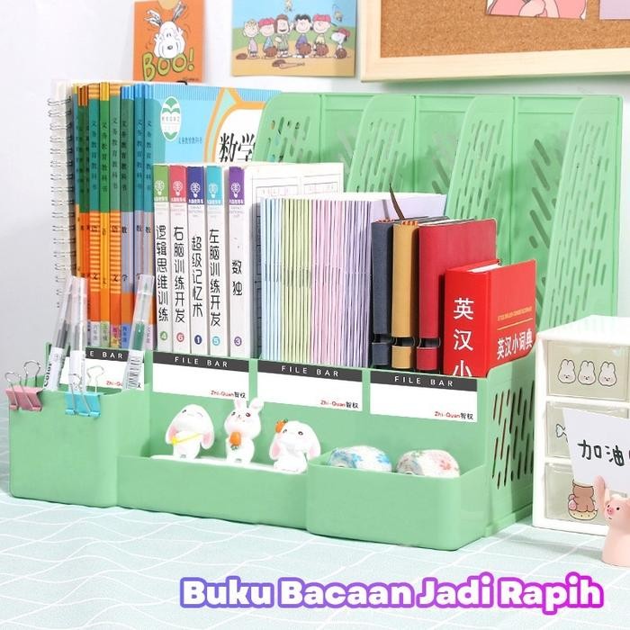 

Kenko Stationary - Desktop Organizer File Organizer Rak Buku Sekat Ins Minimalis Meja Belajar