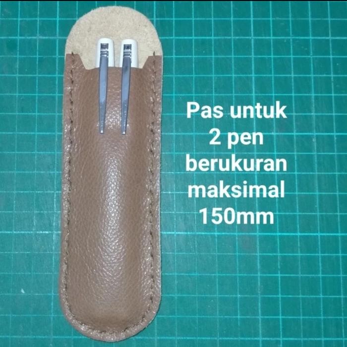 

Kenko Stationary - Sarung Tempat Pen Pulpen Pensil Kulit Sapi Asli Leather Pen Case 2 Pen