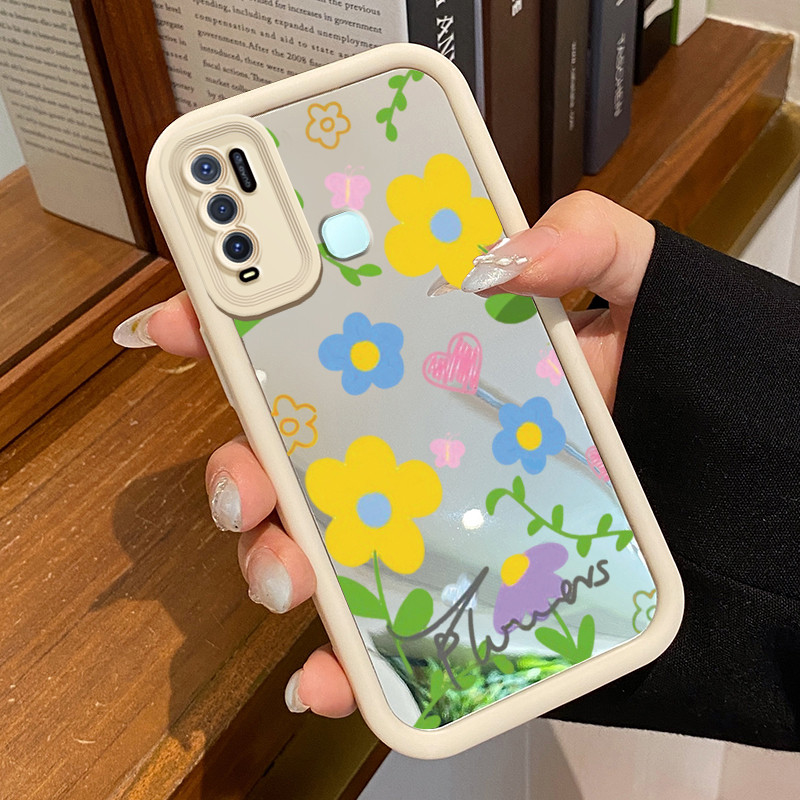 Casing Hp VIVO Y50 VIVO Y30 VIVO Y30i Case Casing Pola Bunga Bunga Silikon Kesing Cesing Pelindung S