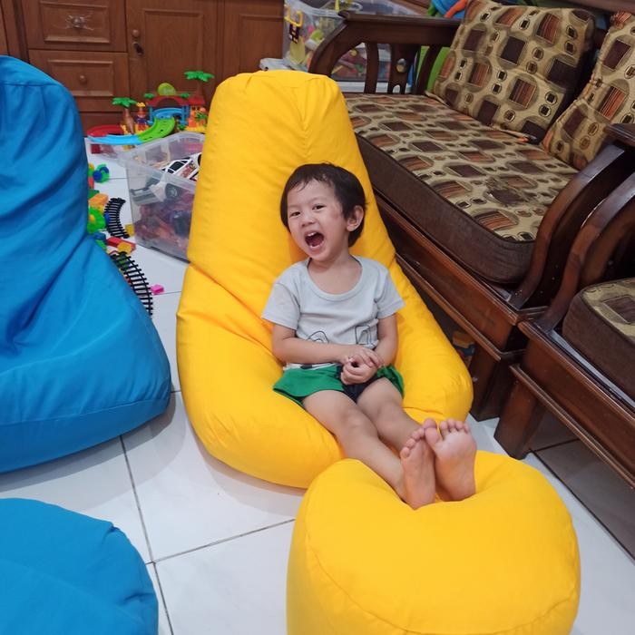 Bean Bag Pumpkin + Isi Size Small / Anak-Anak - Taslan Waterproof Best Seller