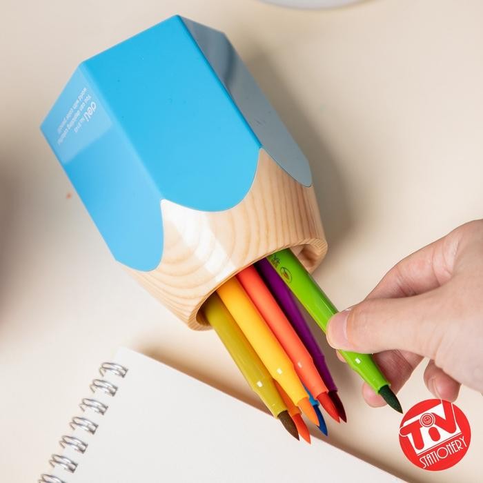 

Deli Stationary - Tempat Pena/Pen Stand/Desk Set Bentuk Pensil Bagus Unik