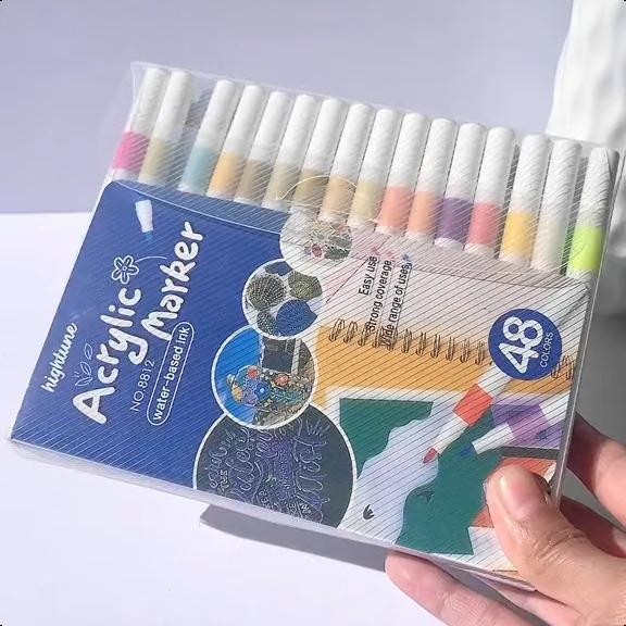 

Acrylic Marker 48 Colors/60 Colors Color Pen/Graffiti Pen/Lukisan Anak -Anak Pasti Diskon
