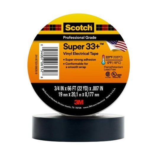 ISOLASI LISTRIK MERK 3M SCOTCH SUPER 33+ VINYL ELECTRICAL TAPE SCOTCH