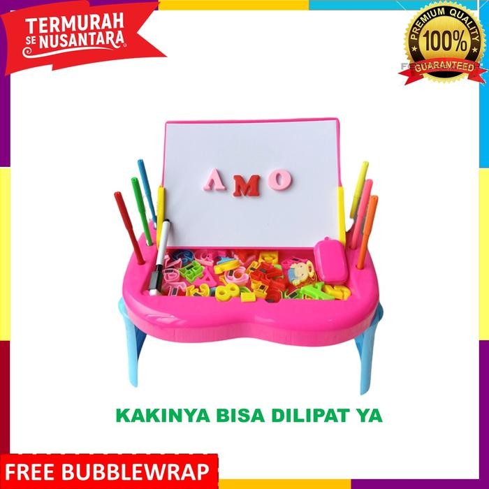 Meja Belajar Lipat Anak Gambar Mainan Edukasi Anak Perempuan Laki Laki