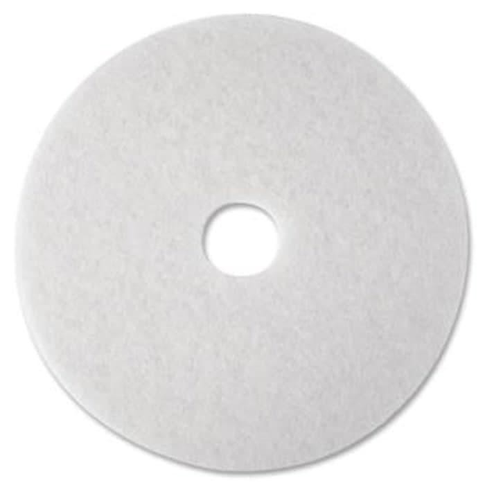 3M White Super Polish Pad 4100, 20 Inch Floor Buffing Pad