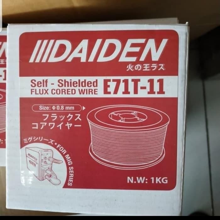 KAWAT LAS DAIDEN FLUX CORE 0.8MM MIG DAIDEN E71T-11 ORIGINAL JAPAN