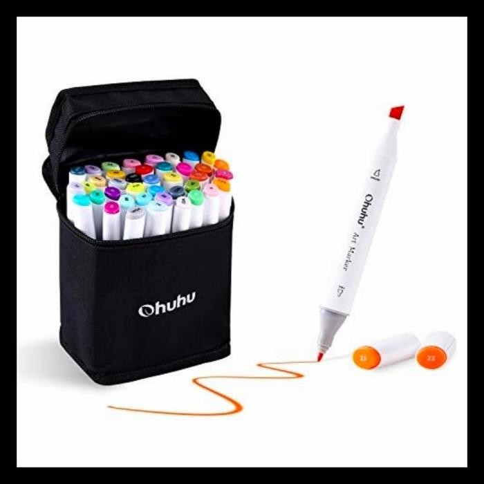 

Ohuhu twin marker fine chisel tip 60 80 100 spidol warna colors copic