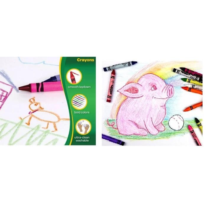 

[GARANSI] CRAYOLA WASHABLE CRAYONS ISI 64 PCS