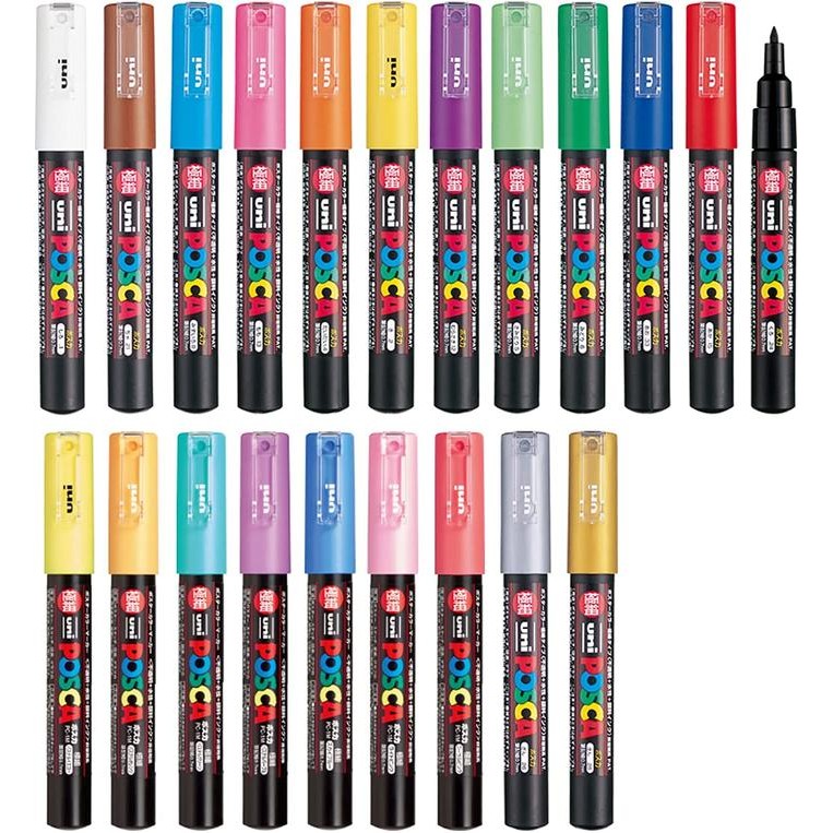 

Uni Posca Marker Pen PC-1M 3M 5M Acrylic Paint Acrylic Paint Pen Portable Full Color Art Supplies