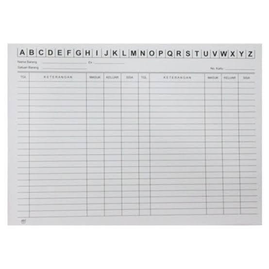 

TUMI Kartu Stok Besar Folio/Kartu Persediaan Barang/Stock Card Stok Card F4 Putih Paper