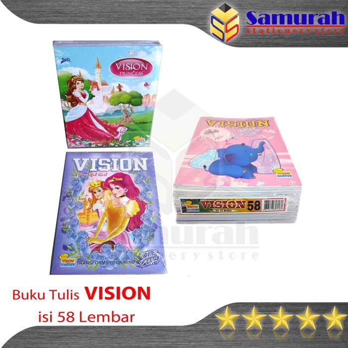 

TUMI Buku Tulis Sekolah Vision 58 Lembar / Buku Ukuran Quarto 58Lbr / Buku Tulis Tk Sd Smp