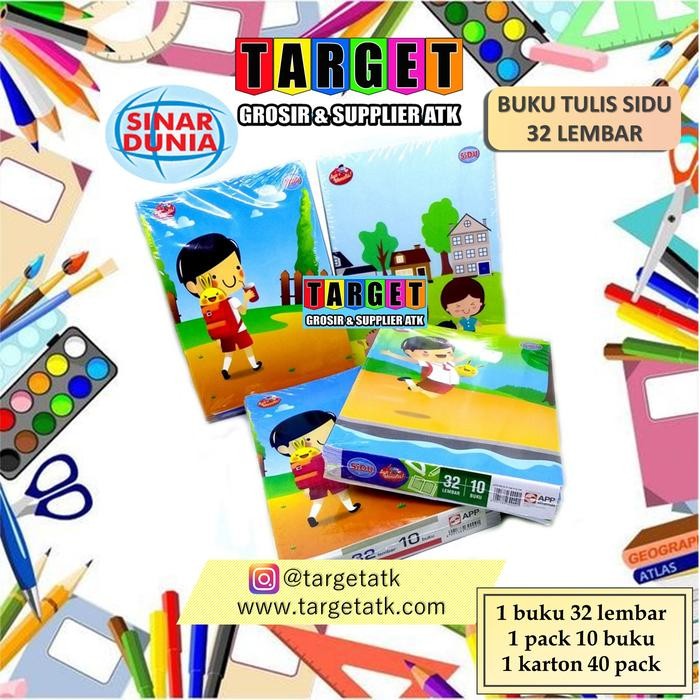 

TUMI Buku Tulis Sinar Dunia 32 Lembar / Sidu 32 (10 Buku)