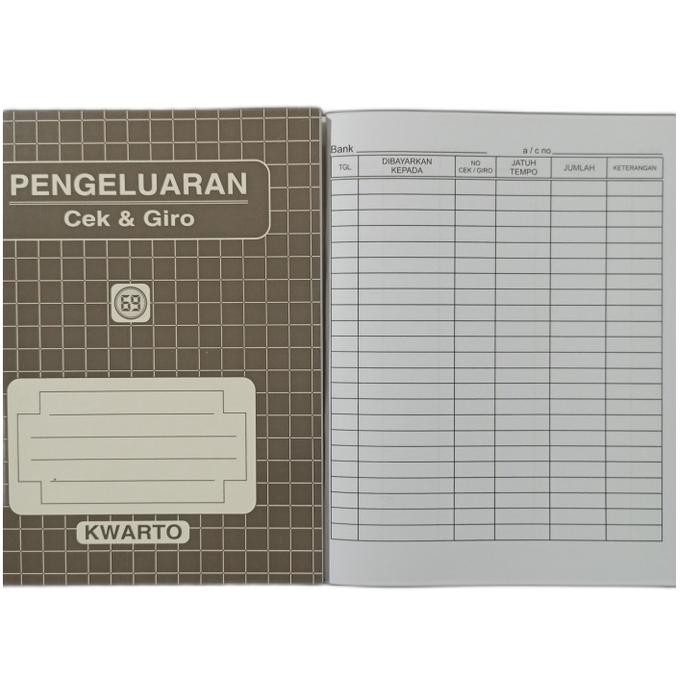 

TUMI Buku Pengeluaran Cek Dan Giro Kwarto