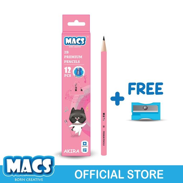 

I77W Macs 2B Pensil Hitam Premium Segitiga - Akira