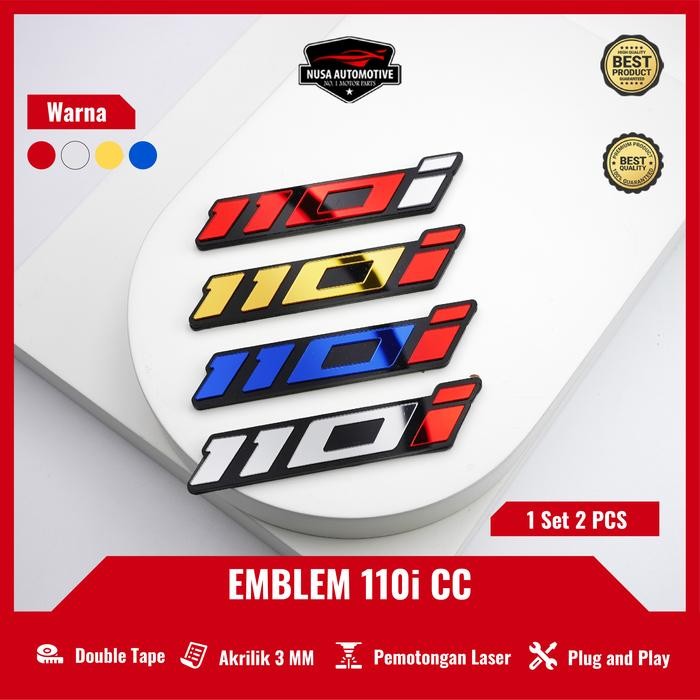 ID'' EMBLEM 110I / 125I / 150I / 155I / 160I CC HONDA VARIO VARIASI MOTOR - 110I BESAR, GOLD