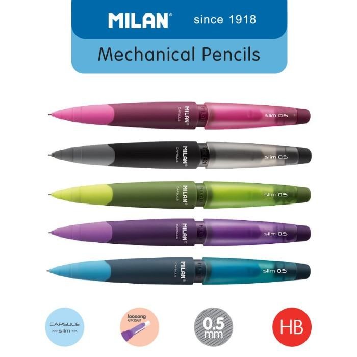 

X689 Milan Mechanical Pencil With Eraser 0,5Mm Capsule Slim (1 Pcs #1850249
