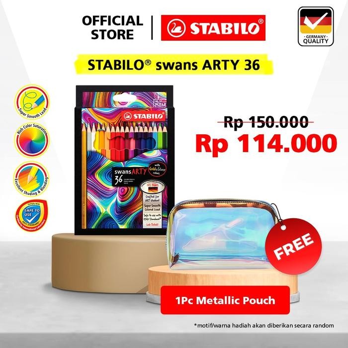 

X689 Stabilo Swans Arty Colored Pencils 36 Pcs / Pensil Warna Isi 36 Pcs