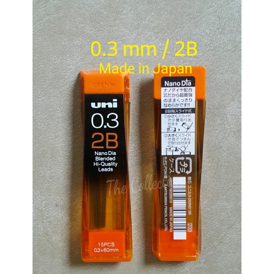 

X689 Atk256Un 0.3 Mm 2B Japan 15 Leads Isi Pensil Mekanik Mechanical Pencil
