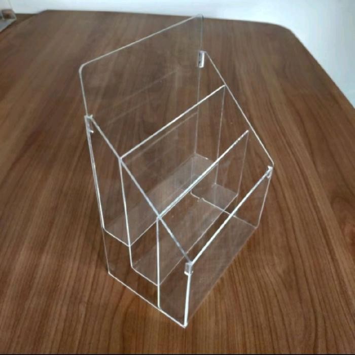 

X689 Acrylic Display Brosur A6 /Tempat Brosur 3 Susun