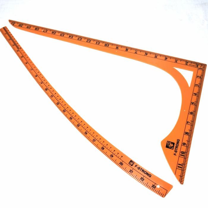 

X689 Penggaris Pola 1 Set Siku Dan Lengkung L021 Dan L024 Penggaris Jahi