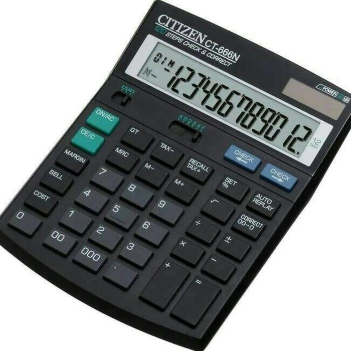 

X689 Citizen Ct666N 12Digit Check Correct Kalkulator / Calculator Ct 666 N