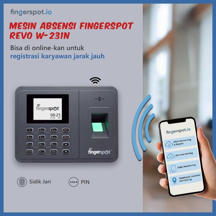 

X689 Mesin Absensi Sidik Jari Fingerprint Wifi Fingerspot Revo W-231N