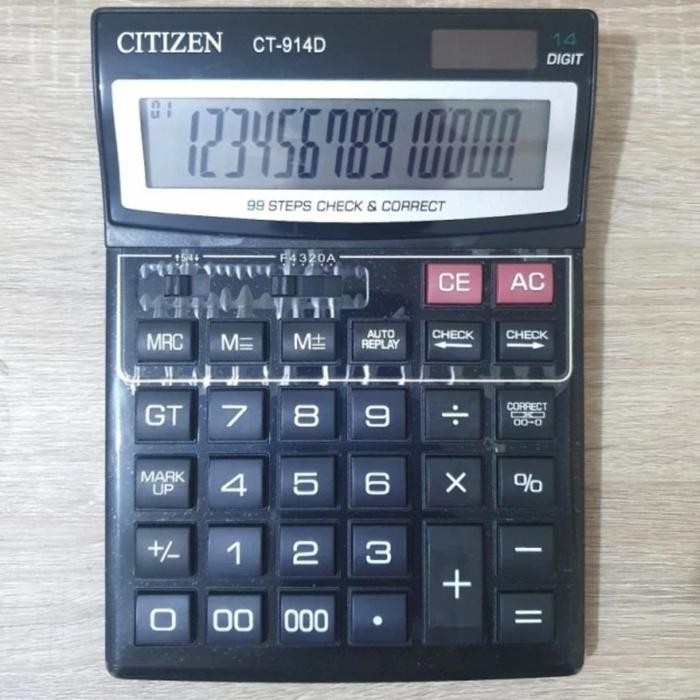 

X689 Kalkulator Desktop Citizen Ct-914D / Calculator 14 Digit Cek Ulang 914