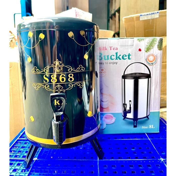 Water Jug Stainless Steel - Dispenser Panas Dingin Milk Tank Serbaguna - Souvenir Termos Air Minuman