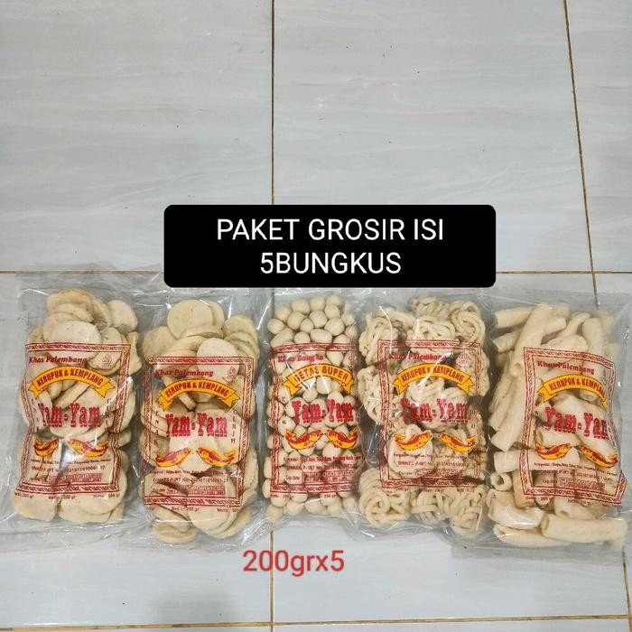 Sale Harga Pabrik Kerupuk Kemplang Palembang Paket 1Kg (2Kca-1Getas-1Sanggul-1Usus)
